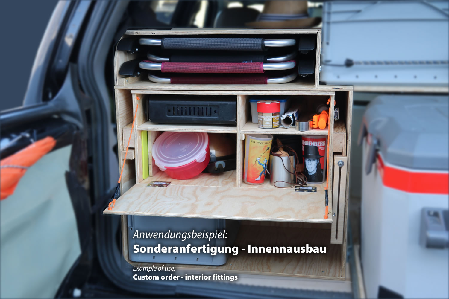 Anwendungsbeispiel, Patrolbox, befüllt, Camping, Outdoor