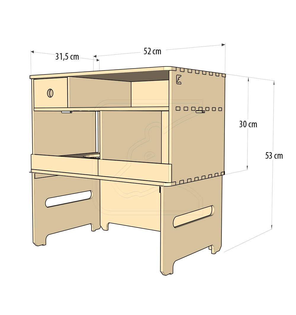 Maße, Nakatanenga Küchen-Box